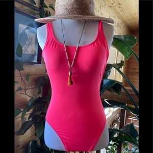 J Crew Neon Pink One Piece Swimsuit